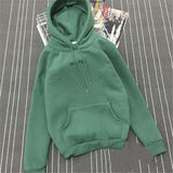 2017 Fsdhion Autumn Winter Fleece Oh Yes Letter Harajuku Print Pullover Thick Loose Women Hoodies Sweatshirts Female Casual Coat