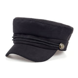 Fashion Blank Black High Quality Newsboy Caps for Women Spring Autumn Winter Hats Felt Cap Winter Ladies Black Hat Beret Cap