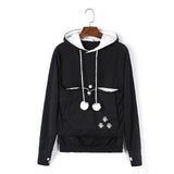 Mewgaroo Nyangaroo Cat Dog Pet Casual Unisex Kangaroo Coat Hoodies Sweatershirts Kangaroo Grey Cat Casual Hoodie Sweatershirts