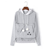 Mewgaroo Nyangaroo Cat Dog Pet Casual Unisex Kangaroo Coat Hoodies Sweatershirts Kangaroo Grey Cat Casual Hoodie Sweatershirts