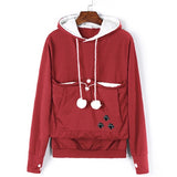 Mewgaroo Nyangaroo Cat Dog Pet Casual Unisex Kangaroo Coat Hoodies Sweatershirts Kangaroo Grey Cat Casual Hoodie Sweatershirts