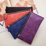 AUTEUIL PARIS Women's Purse Ladies Wallet Long Money Bags Simple Style Coin Purse Leather Thin Wallets Female Card Holder Solid