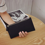 AUTEUIL PARIS Women's Purse Ladies Wallet Long Money Bags Simple Style Coin Purse Leather Thin Wallets Female Card Holder Solid