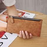 AUTEUIL PARIS Women's Purse Ladies Wallet Long Money Bags Simple Style Coin Purse Leather Thin Wallets Female Card Holder Solid
