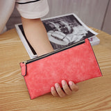 AUTEUIL PARIS Women's Purse Ladies Wallet Long Money Bags Simple Style Coin Purse Leather Thin Wallets Female Card Holder Solid