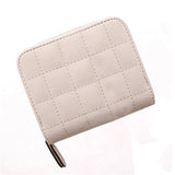 Women Short Wallets PU Leather Female Plaid Purses Nubuck Card Holder Wallet Fashion Woman Small Zipper Wallet With Coin Purse