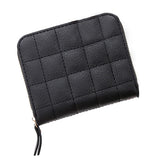 Women Short Wallets PU Leather Female Plaid Purses Nubuck Card Holder Wallet Fashion Woman Small Zipper Wallet With Coin Purse