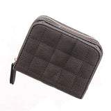 Women Short Wallets PU Leather Female Plaid Purses Nubuck Card Holder Wallet Fashion Woman Small Zipper Wallet With Coin Purse