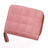 Women Short Wallets PU Leather Female Plaid Purses Nubuck Card Holder Wallet Fashion Woman Small Zipper Wallet With Coin Purse