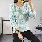 2018 New Women's Cute Print Hoodie Winter Long Sleeve Casual Sweatshirt Moleton Women's Oversized Clothing