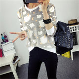 2018 New Women's Cute Print Hoodie Winter Long Sleeve Casual Sweatshirt Moleton Women's Oversized Clothing