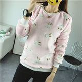 2018 New Women's Cute Print Hoodie Winter Long Sleeve Casual Sweatshirt Moleton Women's Oversized Clothing