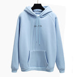 2017 Fsdhion Autumn Winter Fleece Oh Yes Letter Harajuku Print Pullover Thick Loose Women Hoodies Sweatshirts Female Casual Coat