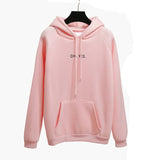 2017 Fsdhion Autumn Winter Fleece Oh Yes Letter Harajuku Print Pullover Thick Loose Women Hoodies Sweatshirts Female Casual Coat