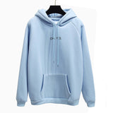 2017 Fsdhion Autumn Winter Fleece Oh Yes Letter Harajuku Print Pullover Thick Loose Women Hoodies Sweatshirts Female Casual Coat