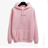 2017 Fsdhion Autumn Winter Fleece Oh Yes Letter Harajuku Print Pullover Thick Loose Women Hoodies Sweatshirts Female Casual Coat