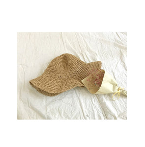 Elegant Summer Women Hats Collapsible Sun Beach Panama Straw hat Wide Wave Brim Folded Outdoor Hat Leisure Holiday Raffia Cap
