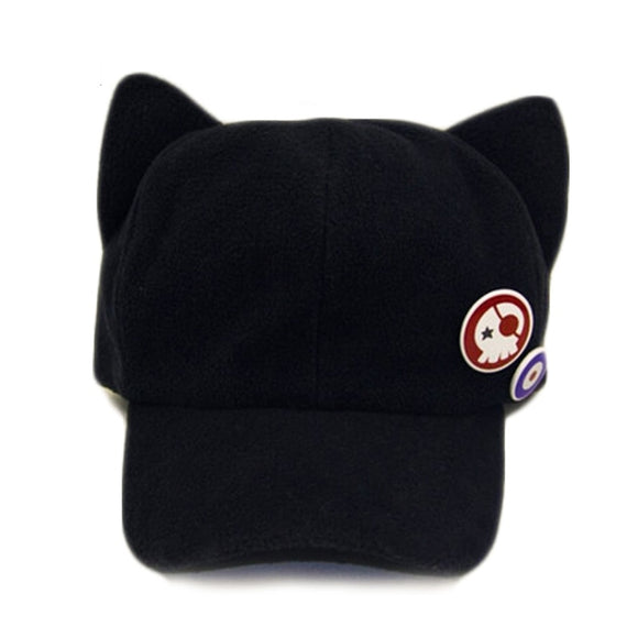Women  Black Newsboy Cap  Autumn Winter Ladies Cute Solid  Flat Hat Female Ear Caps