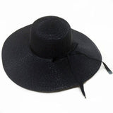 New 2018 Hot Sale Round Top Raffia Wide Brim Straw Hats Summer Sun Hats for Women With Leisure Beach Hats Lady Flat Gorras