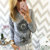 2018 Autumn Women Sweatshirt Casual Long Sleeve O Neck Print Pullover Jumper Hoodies Sweatshirts Fashion Tops Sudaderas Mujer