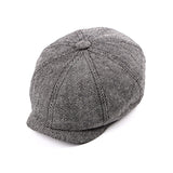 2018 New Newsboy Cap Beret Hat Men Women  Hat Tweed Gatsby Octagonal Black White Herringbone Vintage Ivy Hats