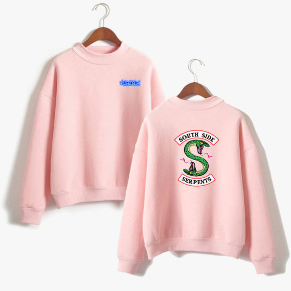 BTS Riverdale Pink Women and men Hoodies Sweatshirts Fashion Hooded  Long Sleeve Sweatshirt Casual Clothing south side serpents