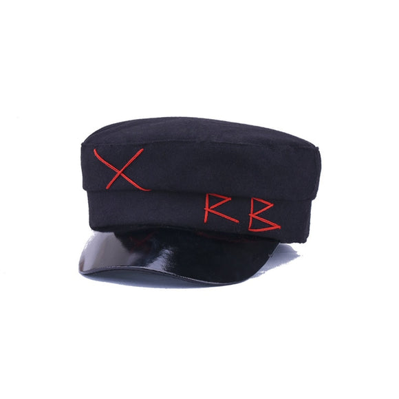 2018 Hairy Winter Hats Women Fashion Berets Hats for Girls Street Style Beret Caps Women Brand Hat Military Cap Black Flat Caps