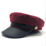 2018 New unisex red black flat navy hat cap women men fashion berets hot sale street style beret caps brand hats Newspaper Cap