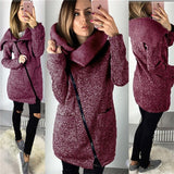 2019 Women Spring Winter Fleece Sweatshirt Hoodie Long Zipper Hoodies Jacket Coat Outwear Plus Size 5XL Sudaderas Para Mujer